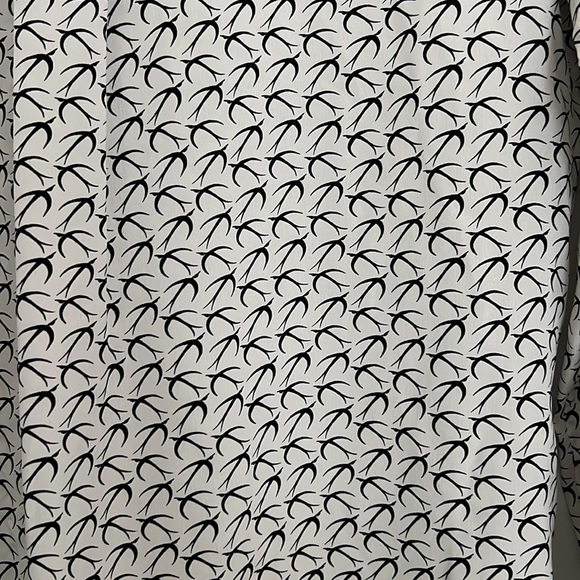 JOSEPH Dara silk tunic blouse black & white bird print size FR 38 (US Medium, M) - Picture 6 of 9